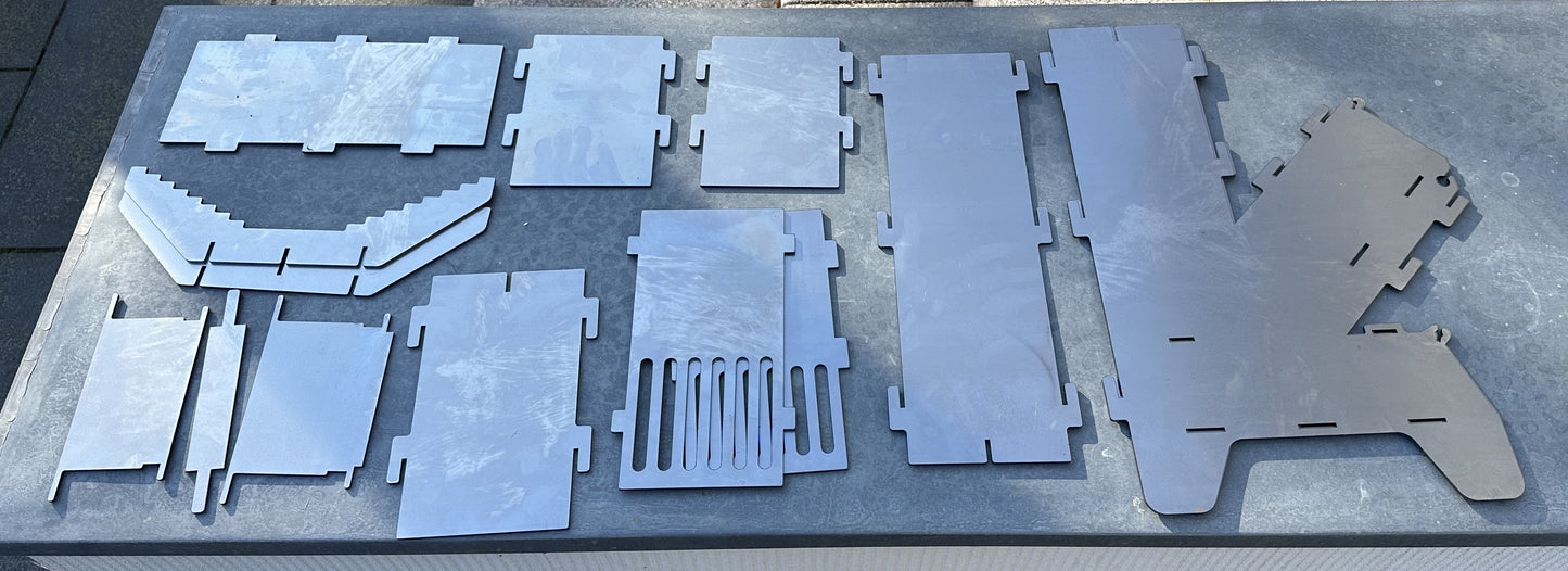 Bausatz Raketenofen aus massivem 3 mm Stahl