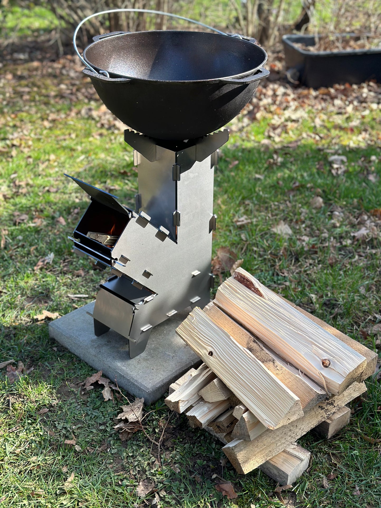 Bausatz Raketenofen aus massivem 3 mm Stahl