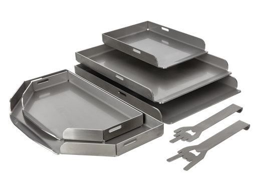 Edelstahl Grillplatten Burgerplatten Plancha verschiedene Größen V2A