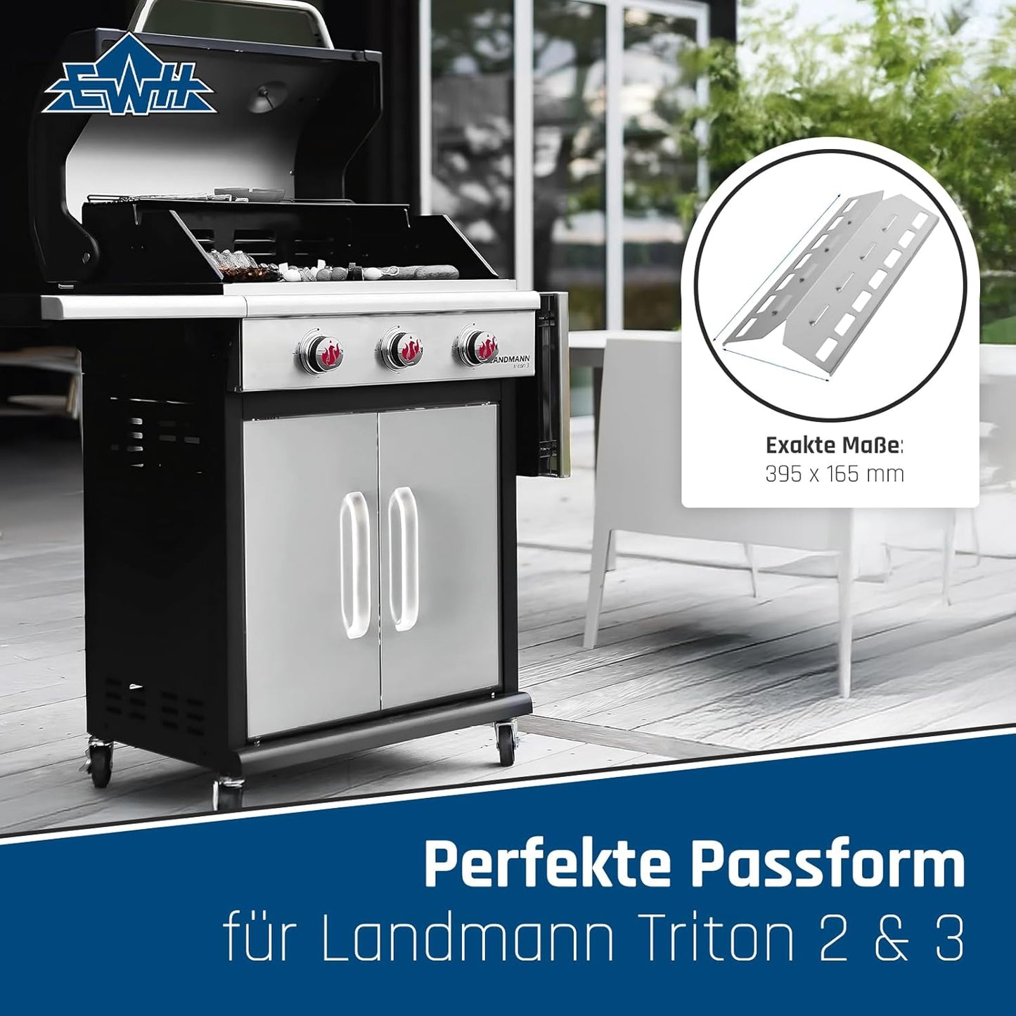 EWH Brennerabdeckung für Landmann Triton 2 & 3